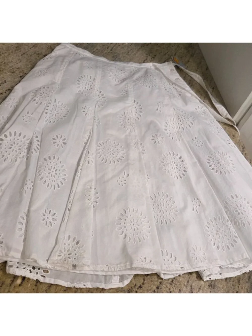New! Lot of 2 Talbots Size 8 Petite Midi Skirts Eyelet Floral Lined